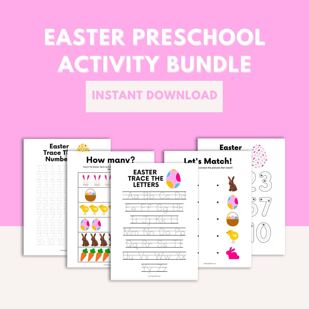 Easter Preschool Activity Bundle, Preschool Worksheets, Preschool ...