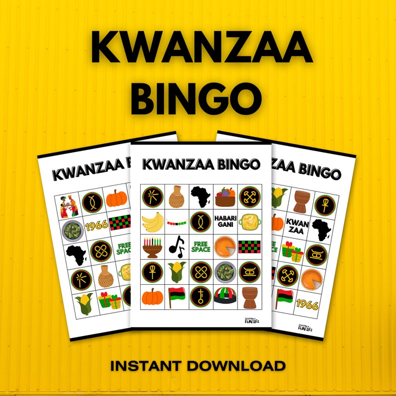 Kwanzaa Bingo Kwanzaa Games Printable Kwanzaa Party Games Kwanzaa Kwanzaa Bingo Kwanzaa Games Printable Kwanzaa Party Games Kwanzaa