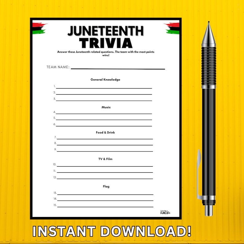 Juneteenth Trivia Bundle, Juneteenth Party Games, Juneteenth Party ...