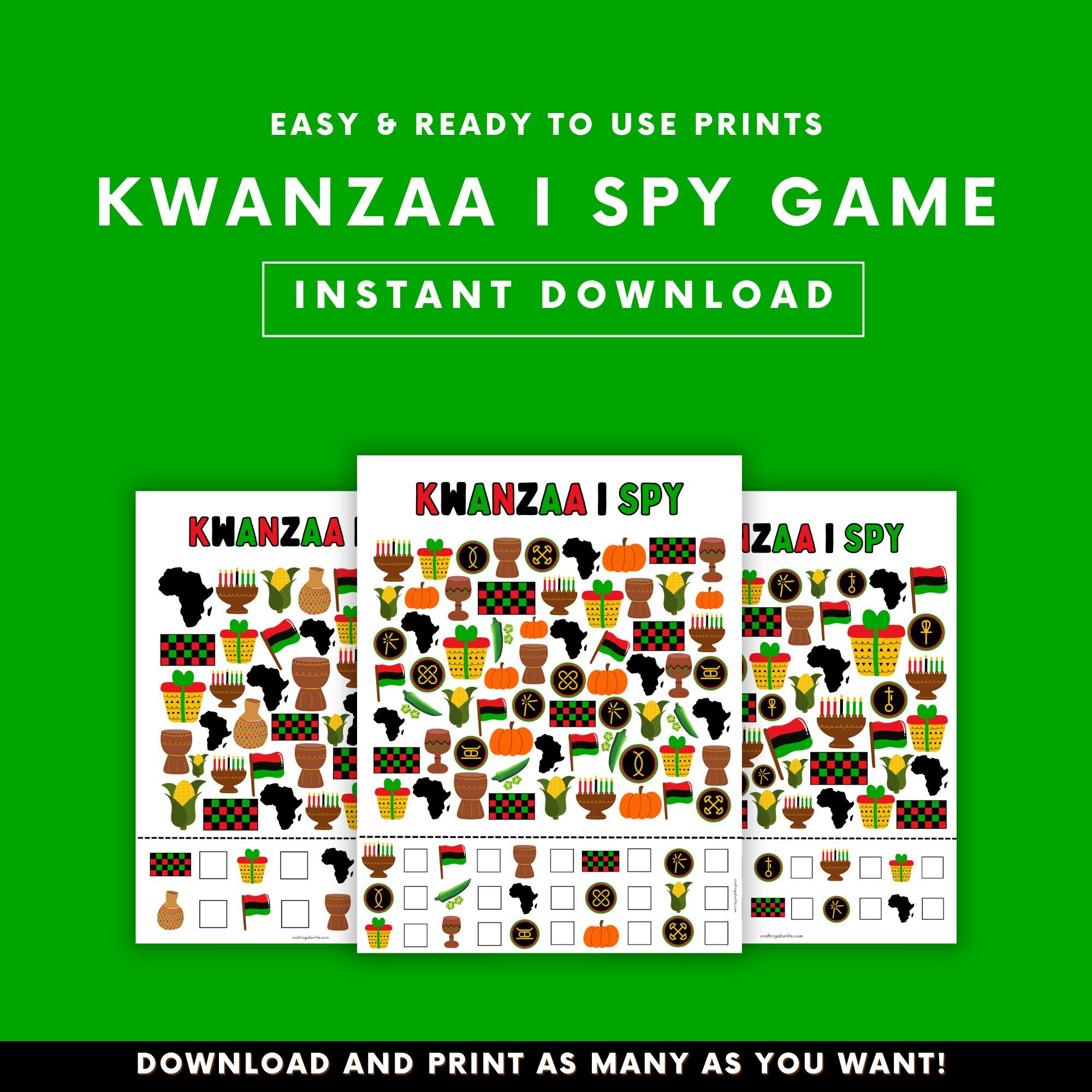 Kwanzaa I Spy Game for Kids: Printable Party Activity (PDF) - Etsy