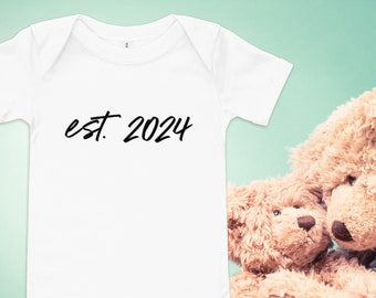 Est. 2024 Baby Onesie | Pregnancy Announcement | Gender Reveal | Baby Shower Gift