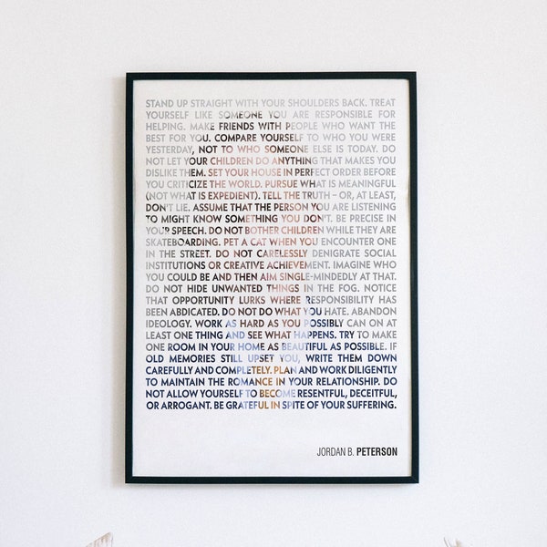 Jordan Peterson Poster Etsy