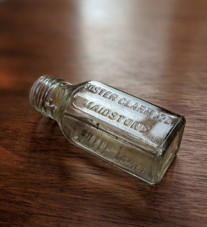 Edwardian glass bottle Eiffel Tower Lemonade crystals by Etsy