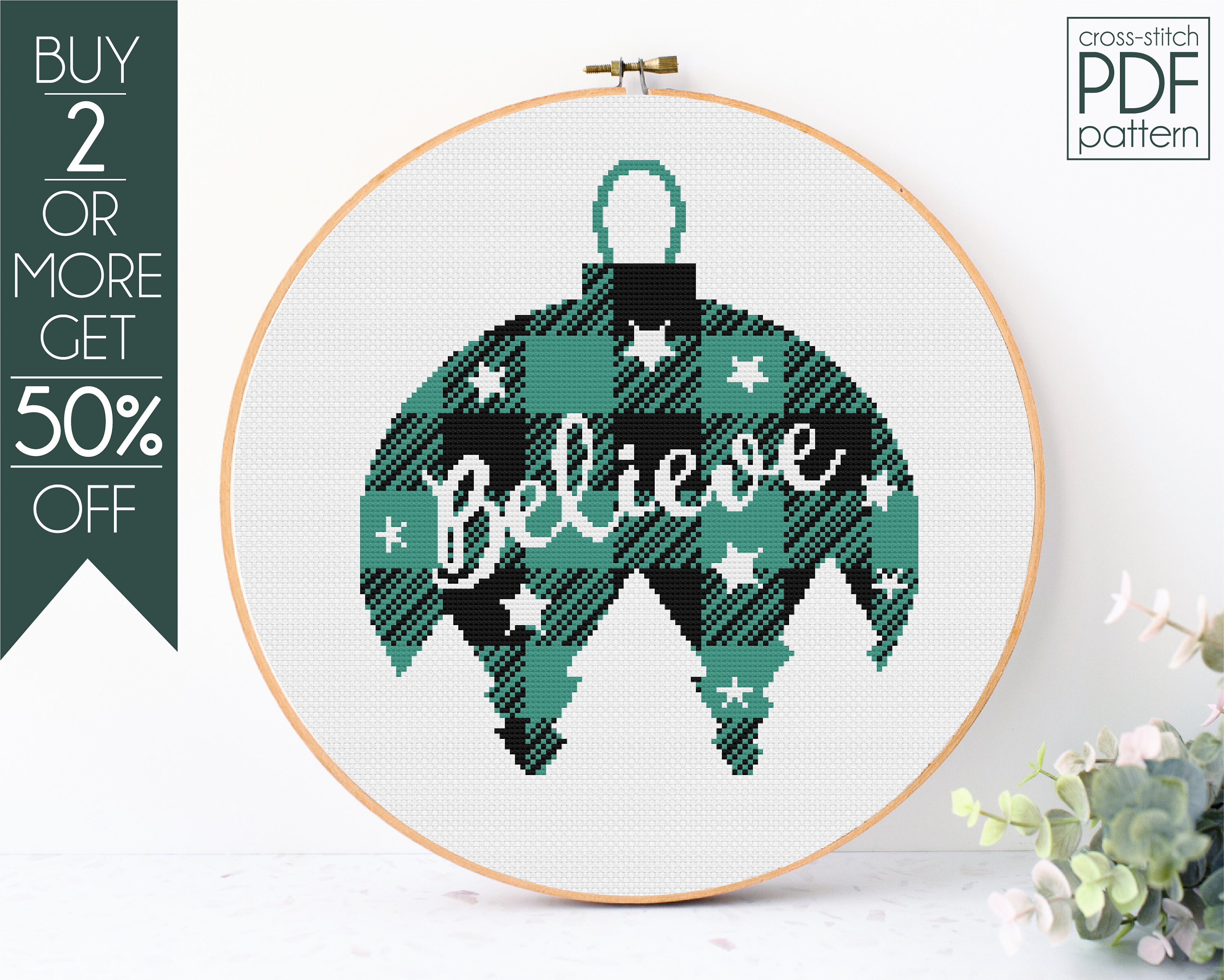 Christmas Ornament Cross Stitch Pattern PDF Christmas Tree - Etsy