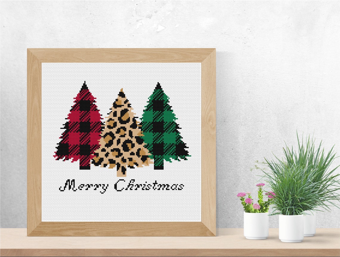 Christmas Tree Triple Cross Stitch Pattern PDF Pine Tree - Etsy