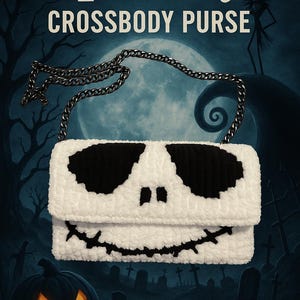 Spooky Season Must Have!  Jack Skellington Inspired Crossbody Purse!