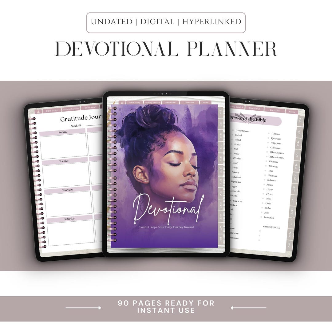 Devotional Digital Planner | Faith, Bible Study & Prayer Journal - Etsy