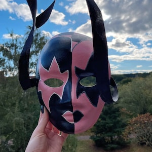 Venetian Mask Black and Pink
