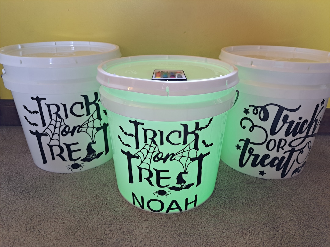 Trick or Treat Bucket for Halloween - Etsy