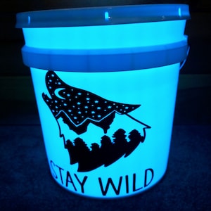Personalized 5 Gallon Lighted Bucket Decals
