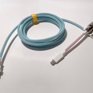 Custom Straight Aviator USB-C Keyboard Cable with GX16 Aviator Connector for Mechanical Keyboards