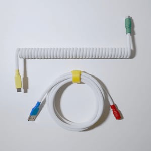 Custom Coiled Aviator USB-C Keyboard Cable with GX16 Aviator Connector for Mechanical Keyboards