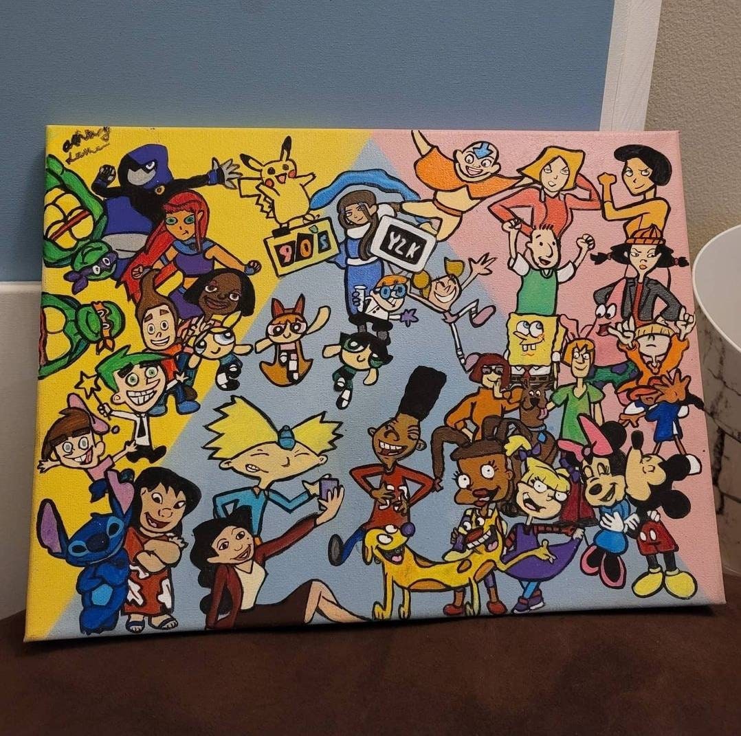 Cartoon Canvas Paintings - Etsy Cartoon Canvas Paintings - Etsy