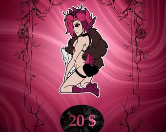 Pin up Alacyn enamel Pin demon HH