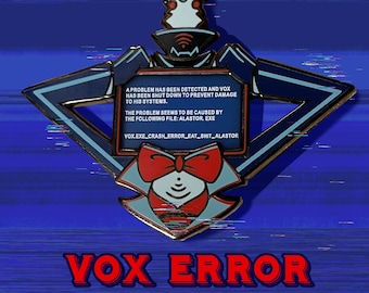 Demon tv vox error enamel pin hh