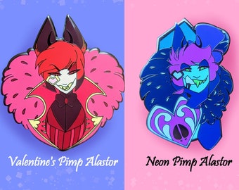 Hazbin fanmade BerryVerse Valentine and Neon Pimp Alastor