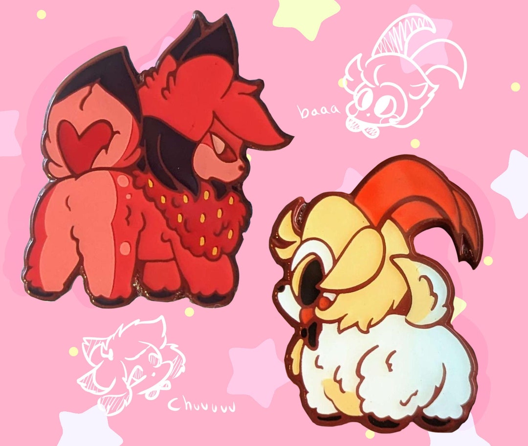 Floofi Booti Babies Alastor and Lucifer Pins HH - Etsy