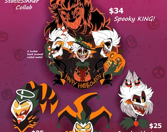 PRE-ORDERS spooky halloween HH demon pins