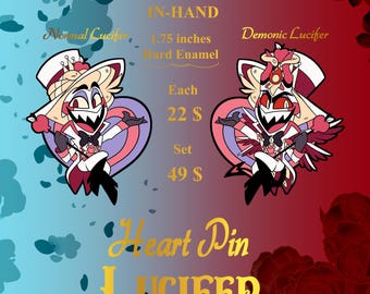 Chibi Heart pin Luci HH set
