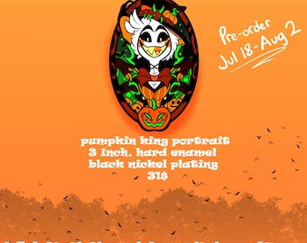 PRE-ORDER pumpkin king portrait HH demon pin