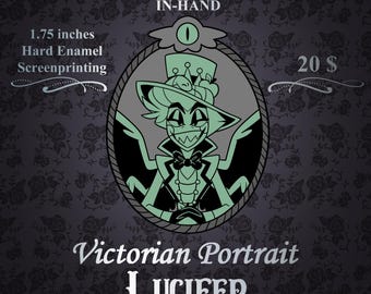 Victorian Portrait Lucifer HH pin