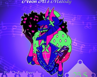 Neon Alastor Melody HH demon pin