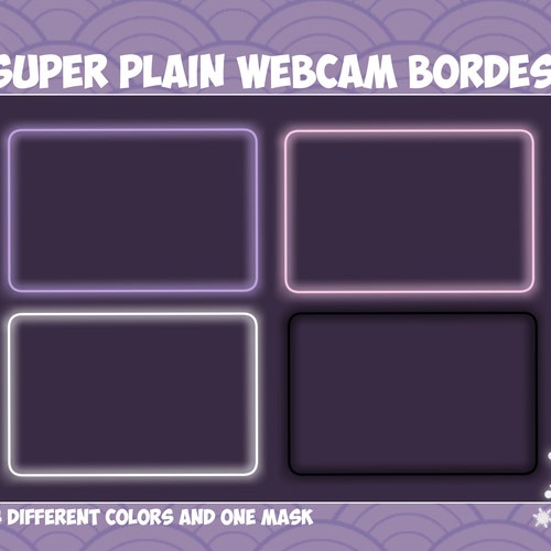14 Plain cam Borders W/ Rounded Corners // Twitch OBS Etsy