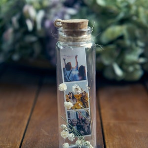 Photo gift dried flowers "Best Friends" - Personalizable