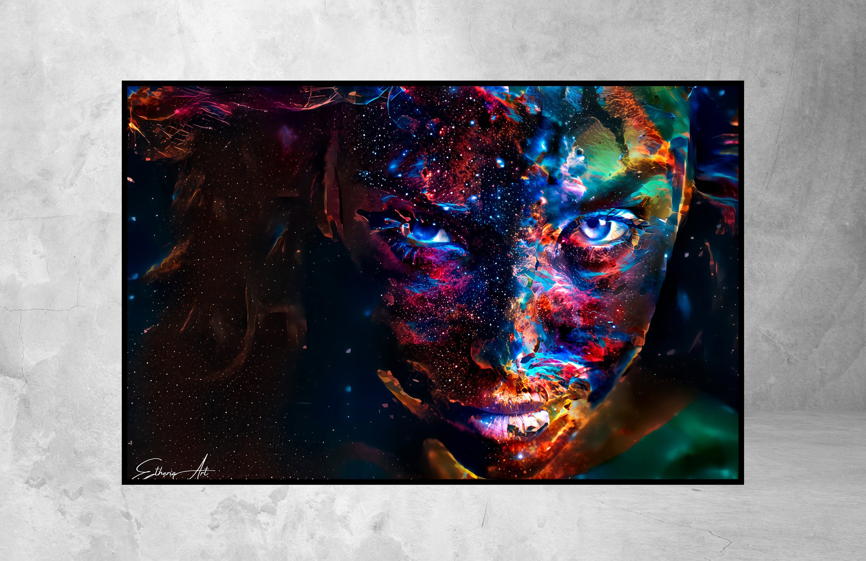 Cosmic Spirit, Tableau Galaxy, Stars Art, Art Wall Decoration, Abstrait, Concious Nebula, Deco, Nebu