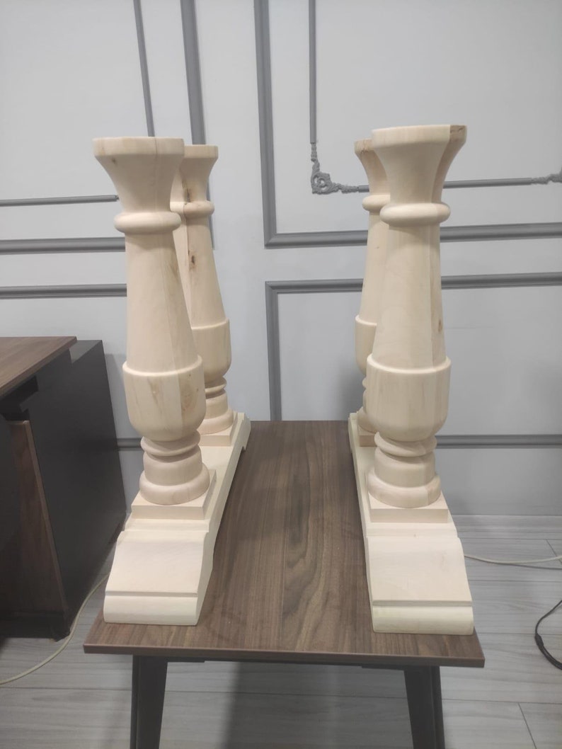 Wooden Turned Wooden Lathe Legs Table Legs Wooden Legs Etsy