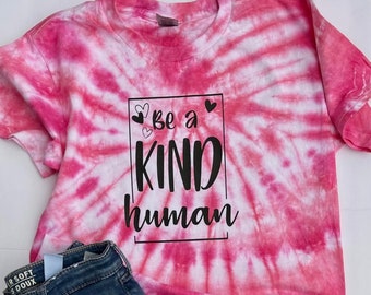 Pink Shirt Day, Tie dye, kids shirt, tie dye, school shirt, stop bullying, be a kind human inspirational, be nice,