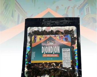 Hongos secos Djondjon haitianos – 113 g / Auténtico hongo negro para Djondjon haitiano / Ingrediente culinario haitiano premium /