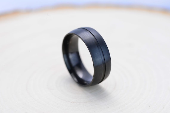 Matte black ring for men and boys and women pack of 4