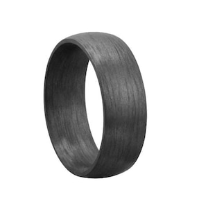 Minimalist Carbon Fiber Ring, Industrial modern ring, Simple Dark Band, Boyfriend Gift, Black Mens Ring Carbon fiber Wedding Band, mens Gift