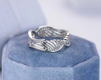 Gold Plated Silver Angel Wing Ring