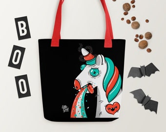 Unicorn Halloween Candy Tote Bag