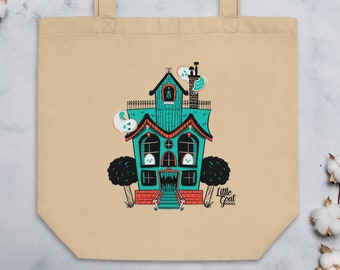 Haunted House Eco Tote Bag