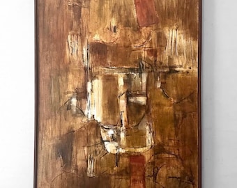 Mid Century Abstract Expressionist Oil on Canvas Painting circa 1968 by George Stillman (b. 1921)