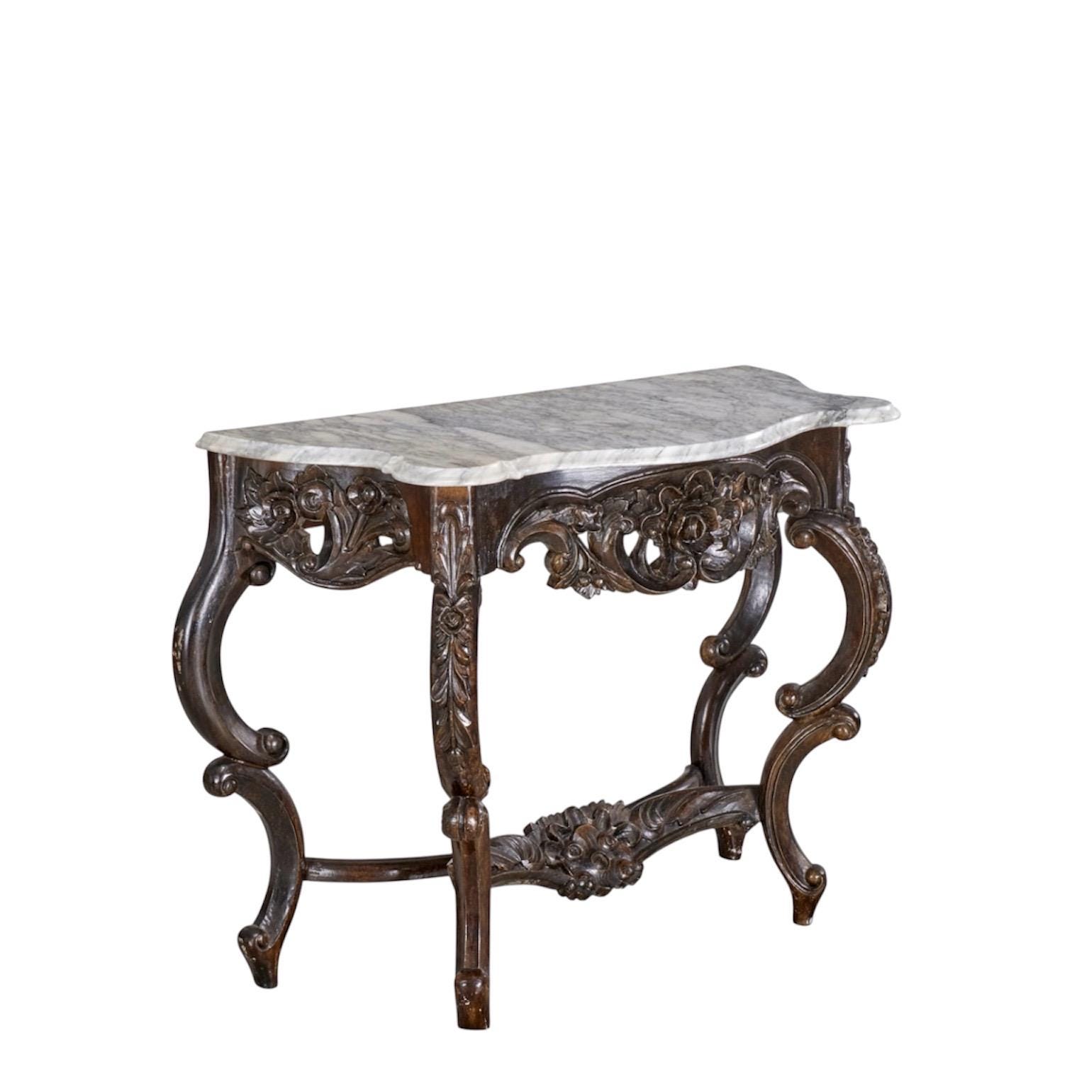 French Marble Top Console Table - Etsy
