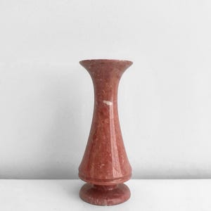 Vintage Red Italian Marble Vase or Vessel Stone Decor