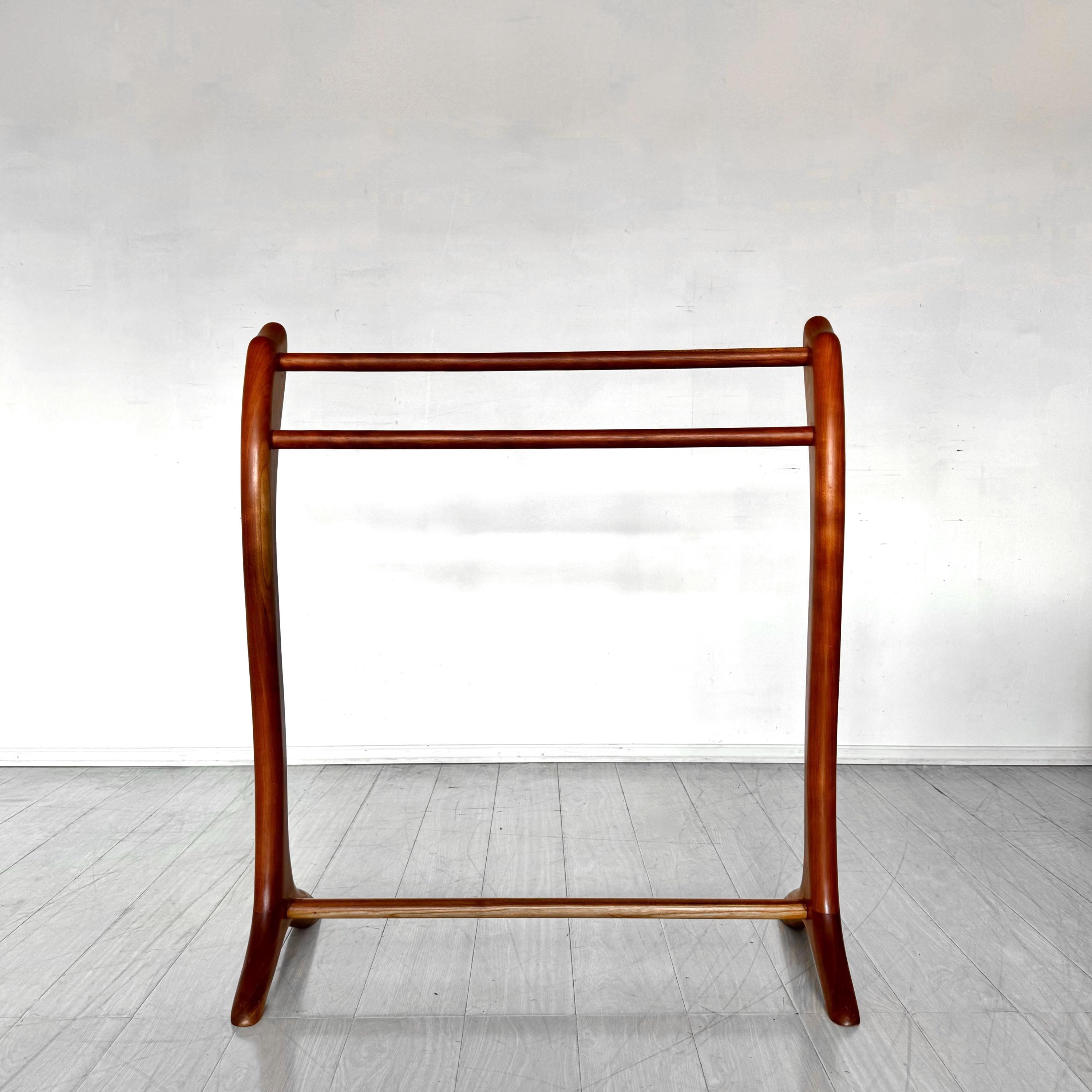 Stephen Swift Solid Cherry Wood Blanket or Towel Rack Vintage Artisan Studio Made Furniture Etsy