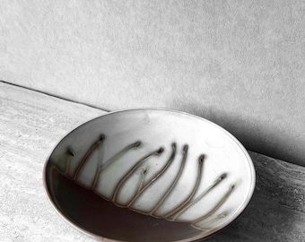 Italian Mid Century Abstract Pottery Bowl by Alvino Bagni Ceramic Decor