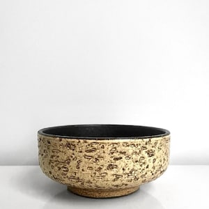 Brutalist MCM Pottery Planter Pot or Vessel Mid Century Ceramic Bowl Decor