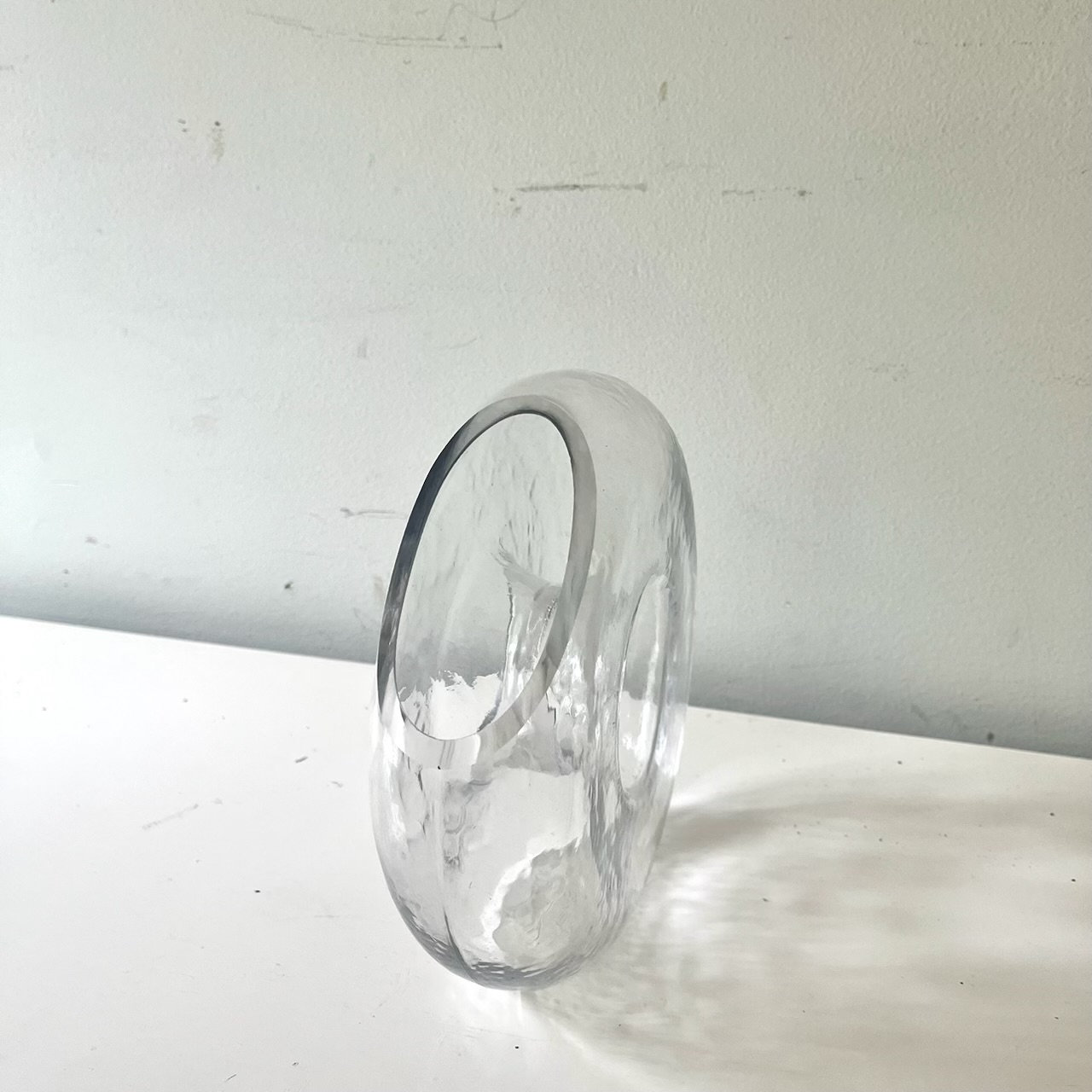 Vintage Mid Century Danish Donut Glass Vase or Vessel Etsy