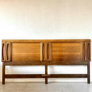 Mcm Headboard Bed Etsy
