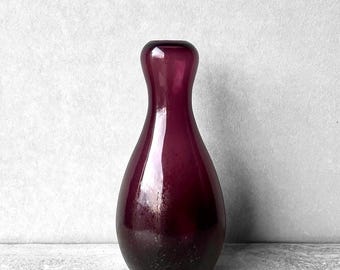 Mid Century Biomorphic Art Glass Amethyst Vessel or Vase