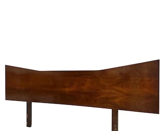 Mid Century Walnut Wyoming or Alberta King Size Headboard by Helen Hobey for Baker MCM Wood Bed Furniture