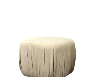 Mid Century Pouf Ottoman Attributed to Karl Springer MCM Stool Furniture