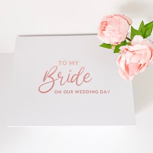 Bride gift box, white gift box for bride, wedding day gift box, gift for bride, bridal party gift. wedding day gift for bride.