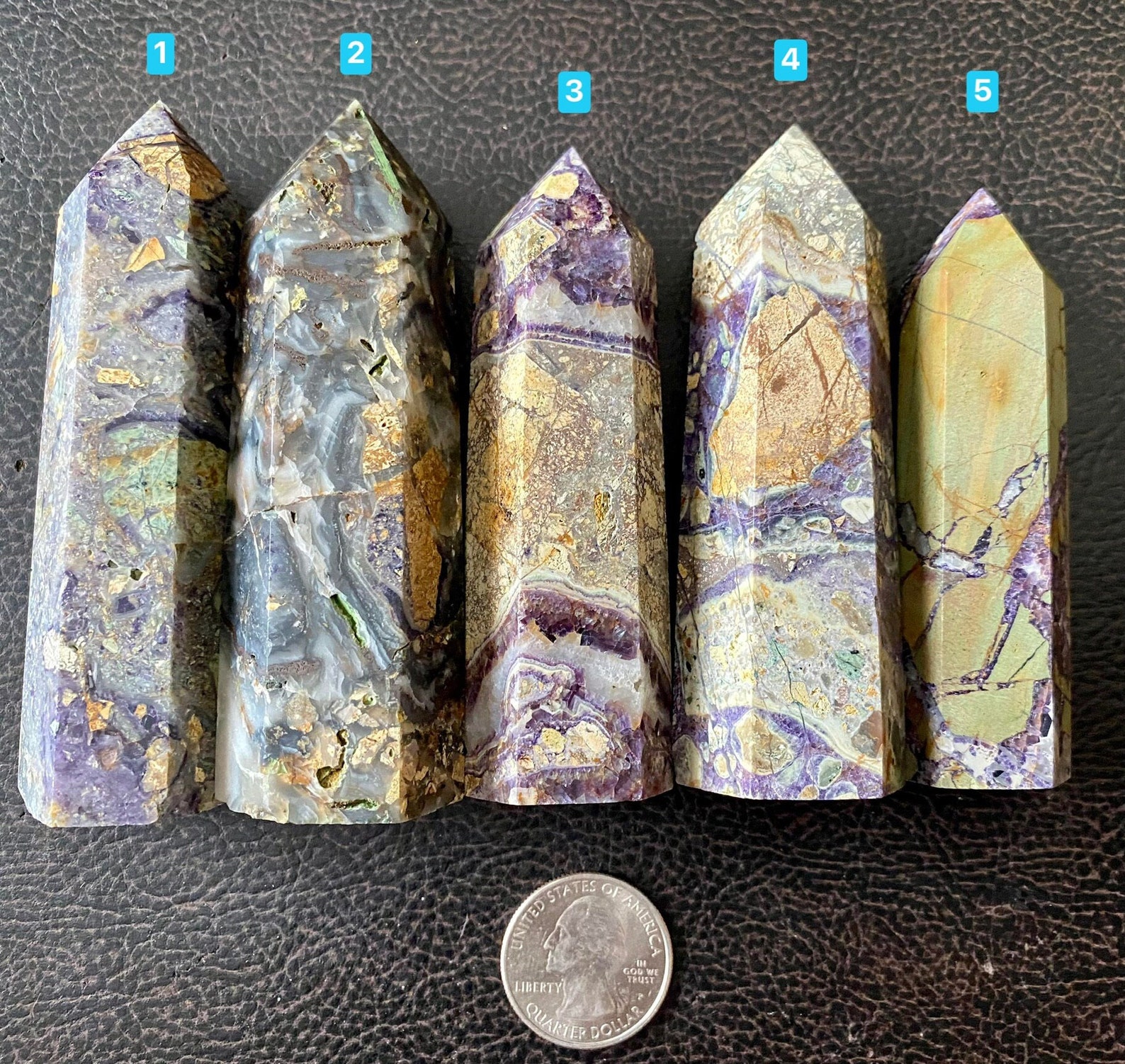 Purple brecciated jasper purple phantom Jasper tower stone Etsy